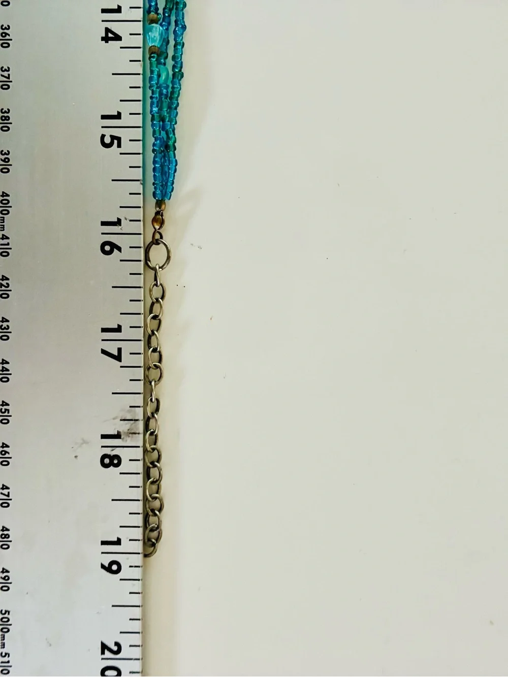 Aqua Blue Multi-Strand Tassel Necklace with Teardrop Pendant - Women Jewelry